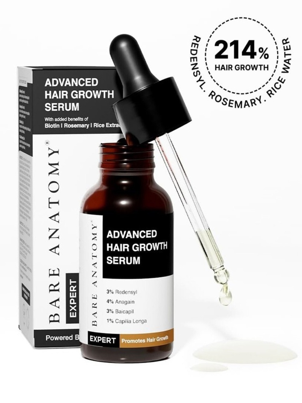 BRAND NEW Bare Anatomy Advanced Hair Growth Serum Advanced Hair Growth - Picture 3 of 9